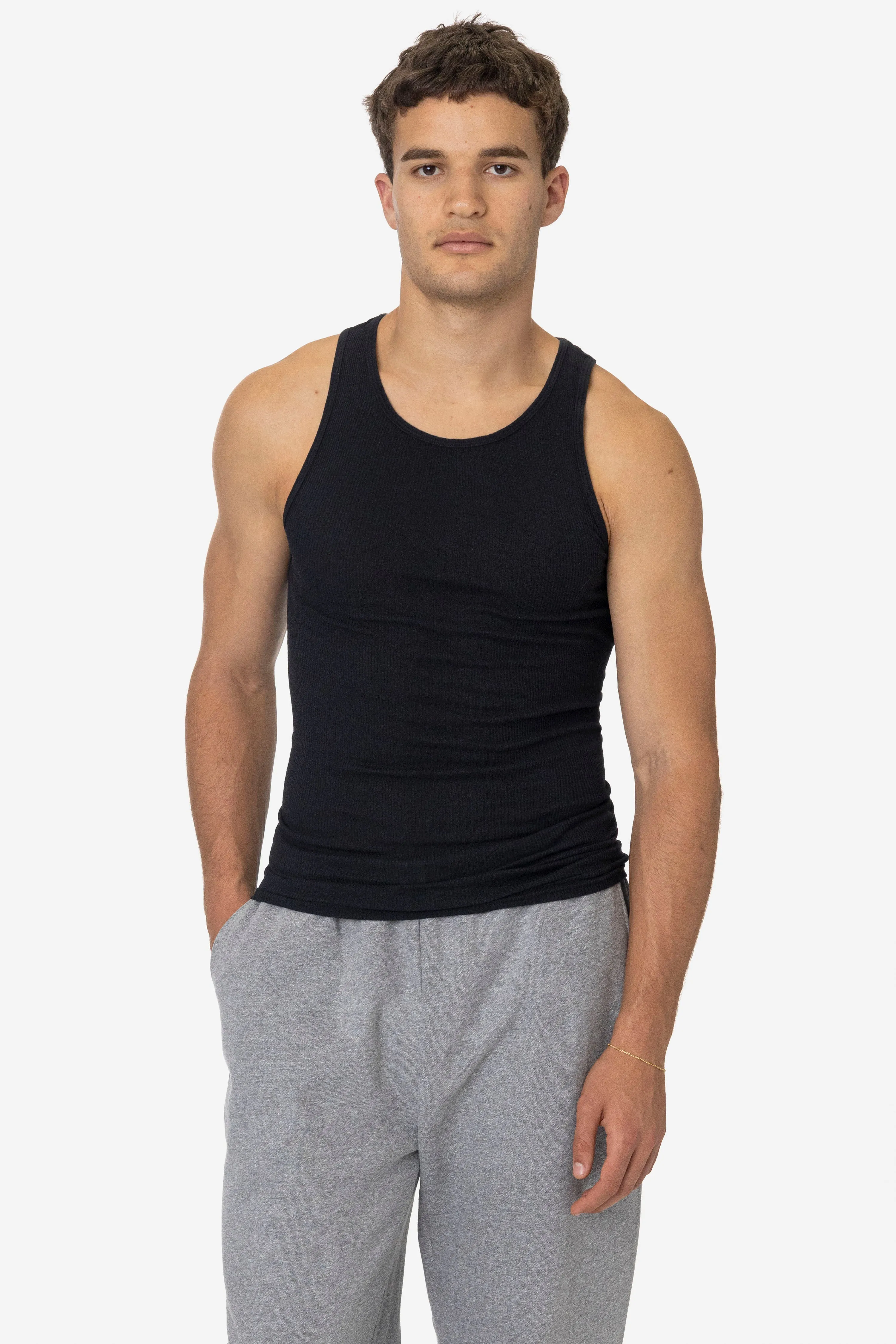 21X408GD - 2x1 Cotton Rib Tank sold by los angeles apparel product image thumbnail 2