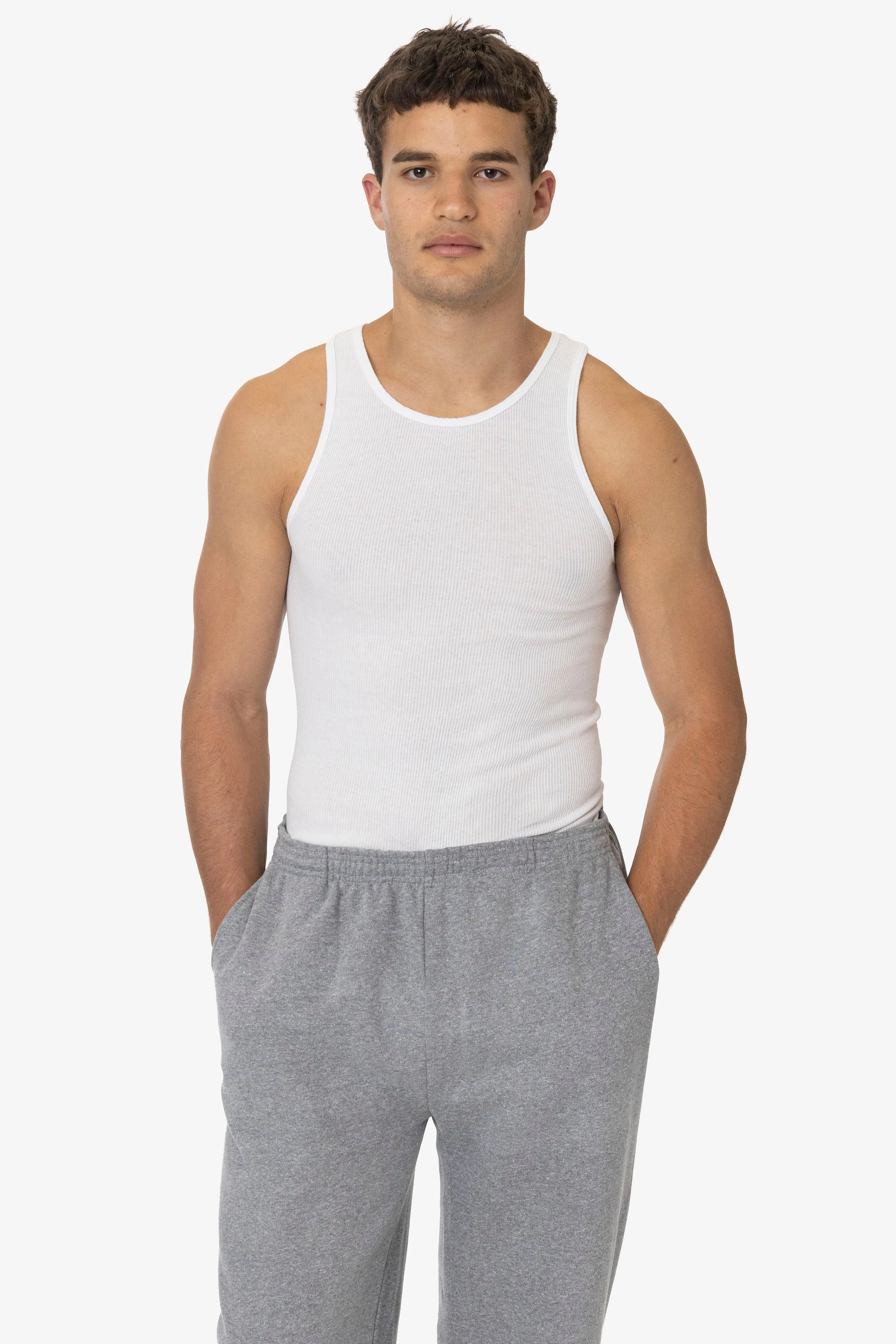 21X408GD - 2x1 Cotton Rib Tank sold by los angeles apparel