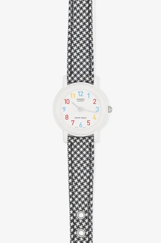 WCHABDF - Casio Women's Houndstooth Band Watch made by los angeles apparel