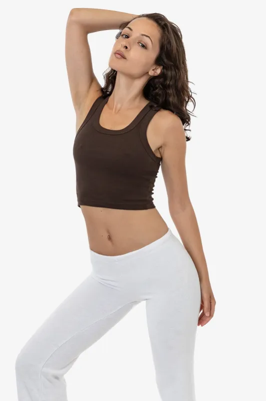 4328 - Sporty Baby Rib Crop Tank sold by los angeles apparel