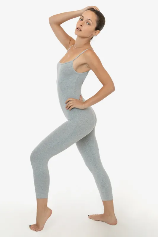 83026GD - Garment Dye Cropped Spaghetti Unitard sold by los angeles apparel