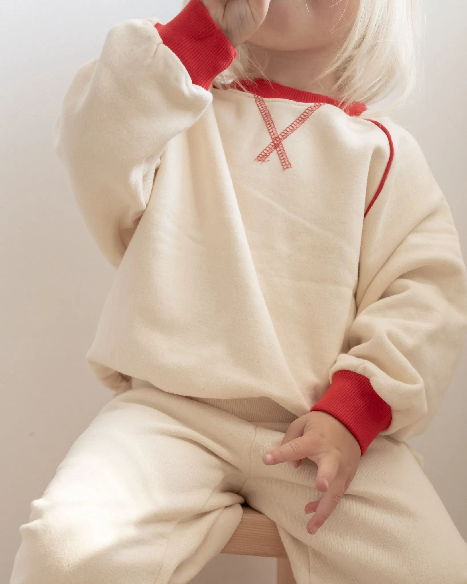 tiny red stripe joggers sold by Kindly product image thumbnail 4