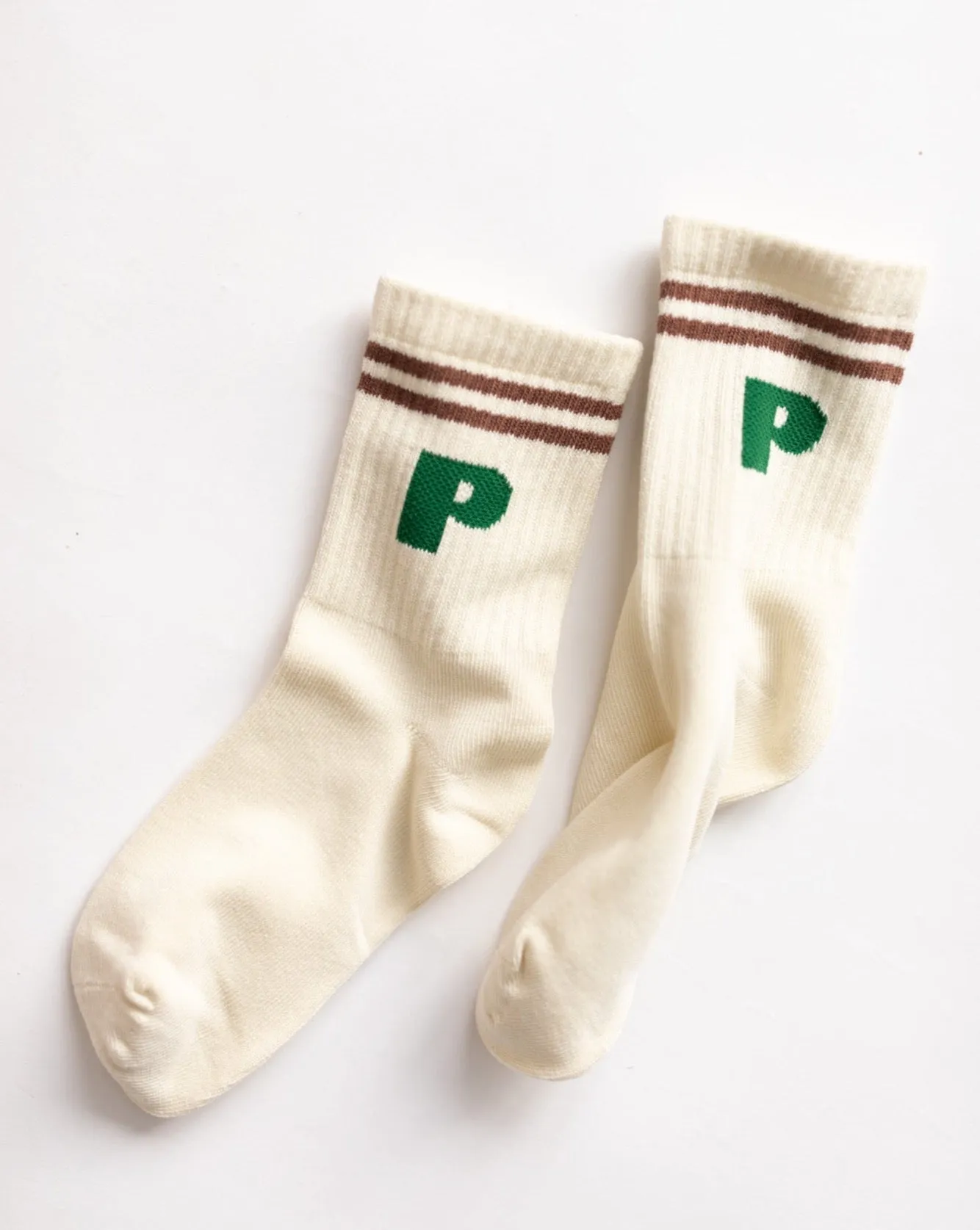 letter P socks sold by Kindly