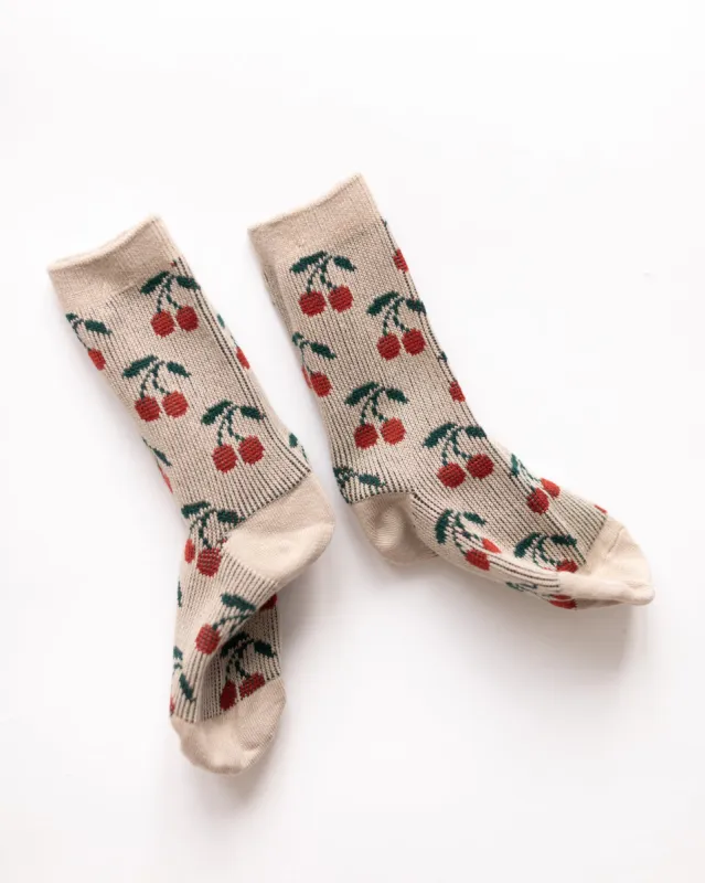 cherry socks sold by Kindly