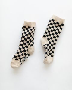 checker board socks sold by Kindly