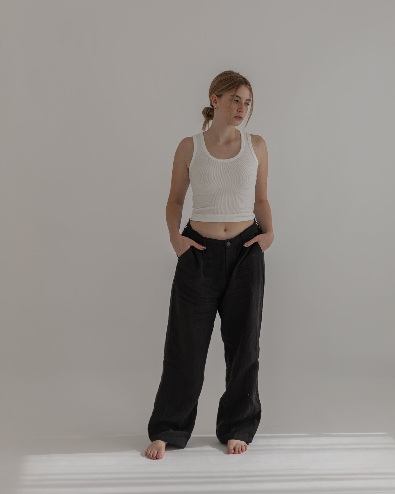 pleated linen pants sold by Kindly product image thumbnail 9