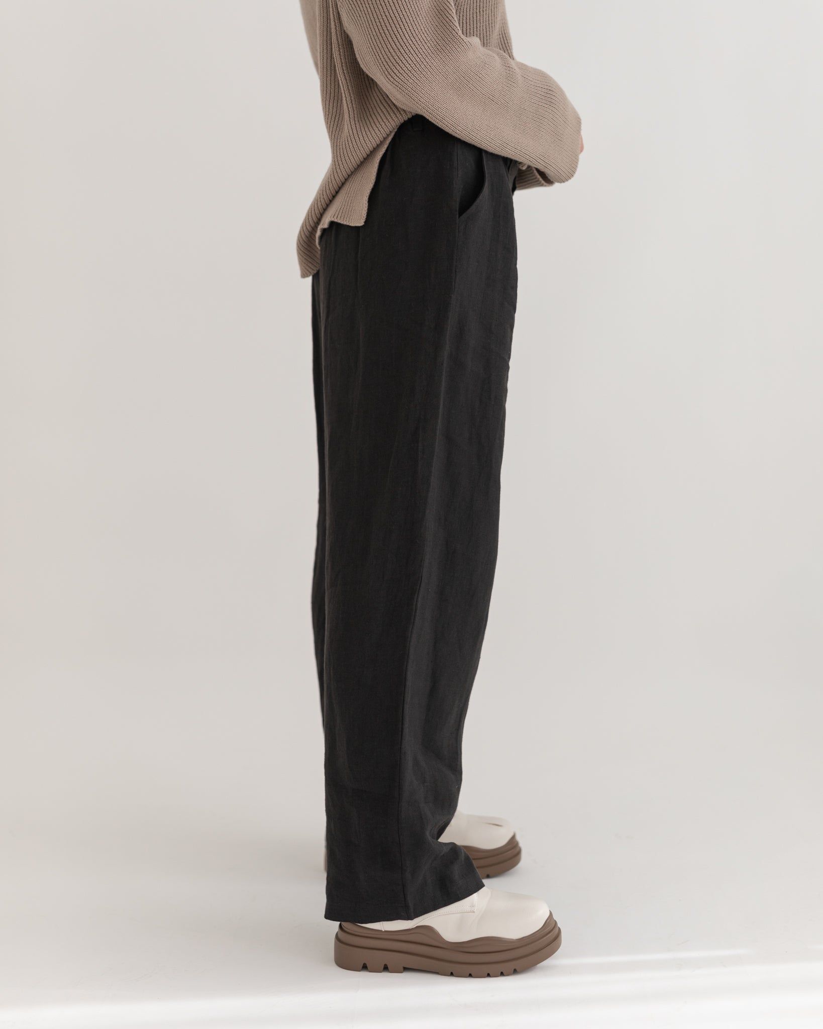 pleated linen pants sold by Kindly product image thumbnail 5