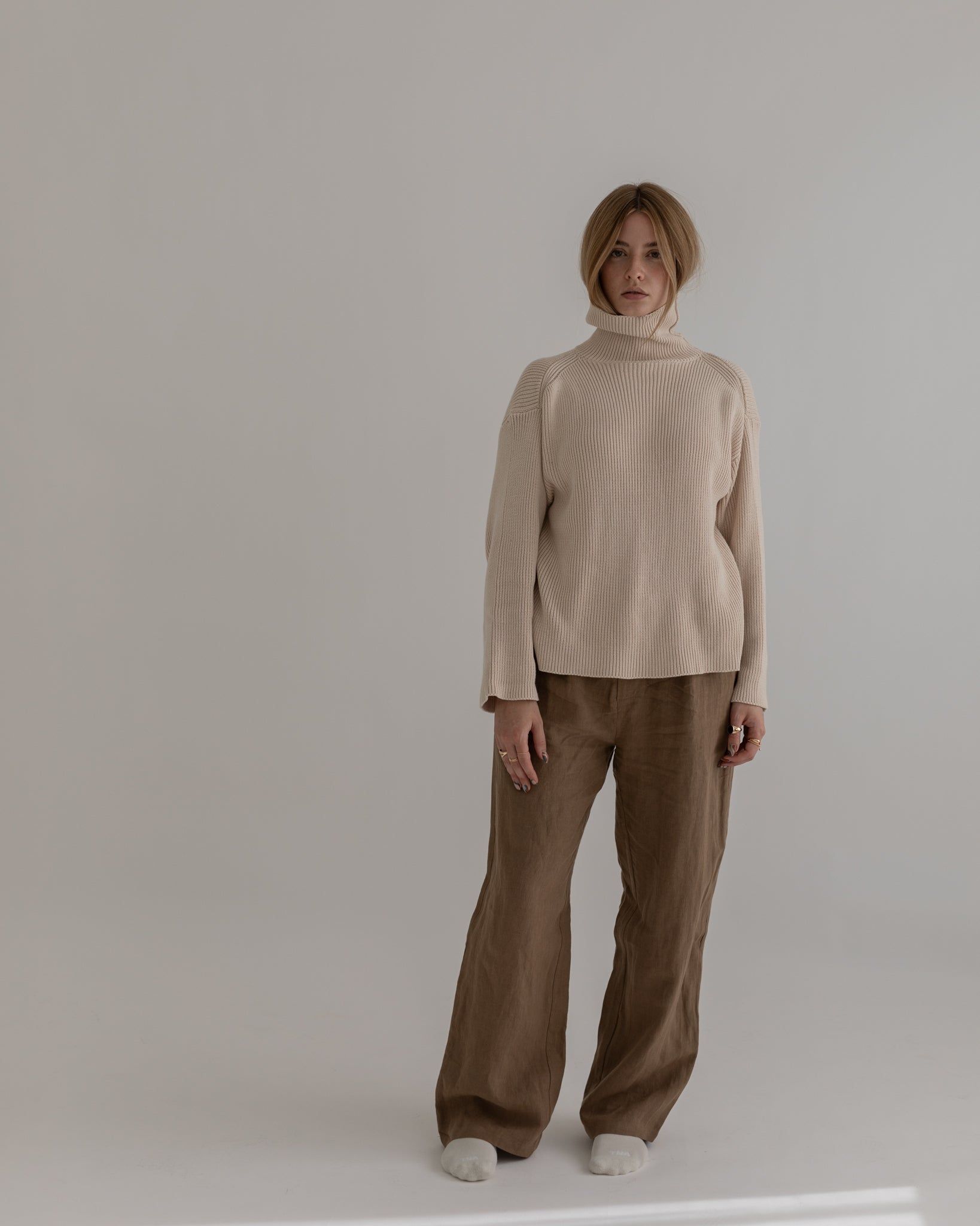 pleated linen pants sold by Kindly product image thumbnail 3