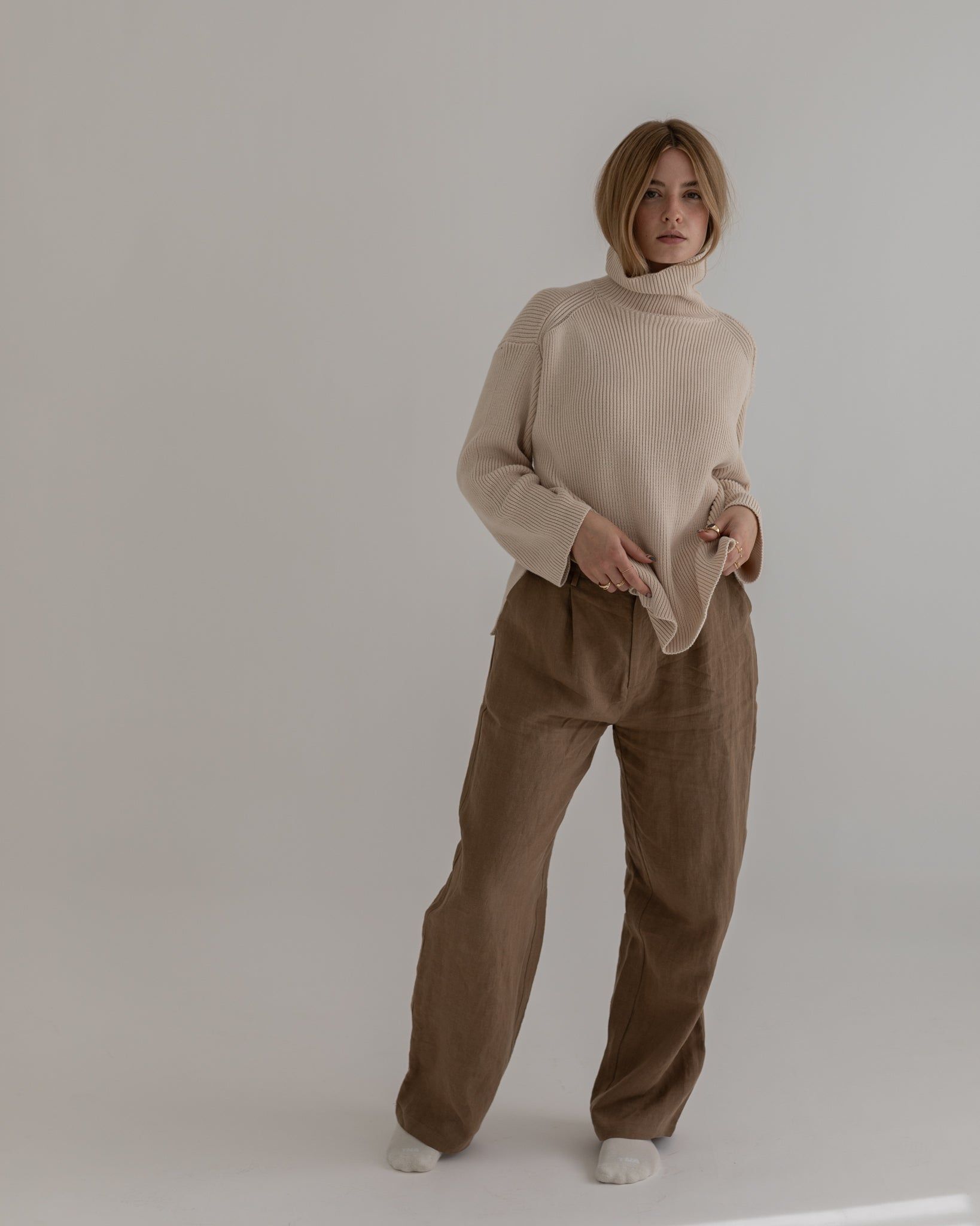 pleated linen pants sold by Kindly product image thumbnail 2