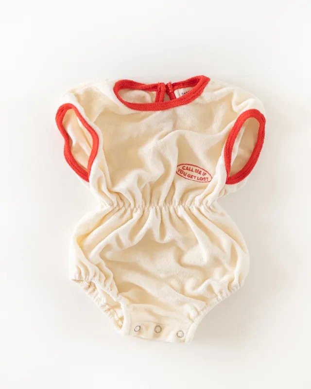 terry romper sold by Kindly