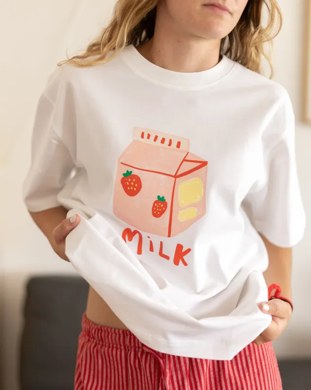 strawberry milk tee sold by Kindly