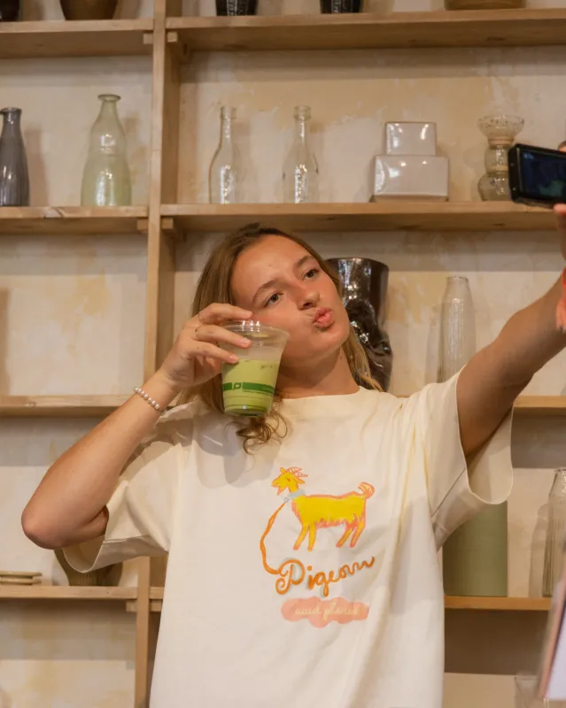 womans goat graphic sold by Kindly