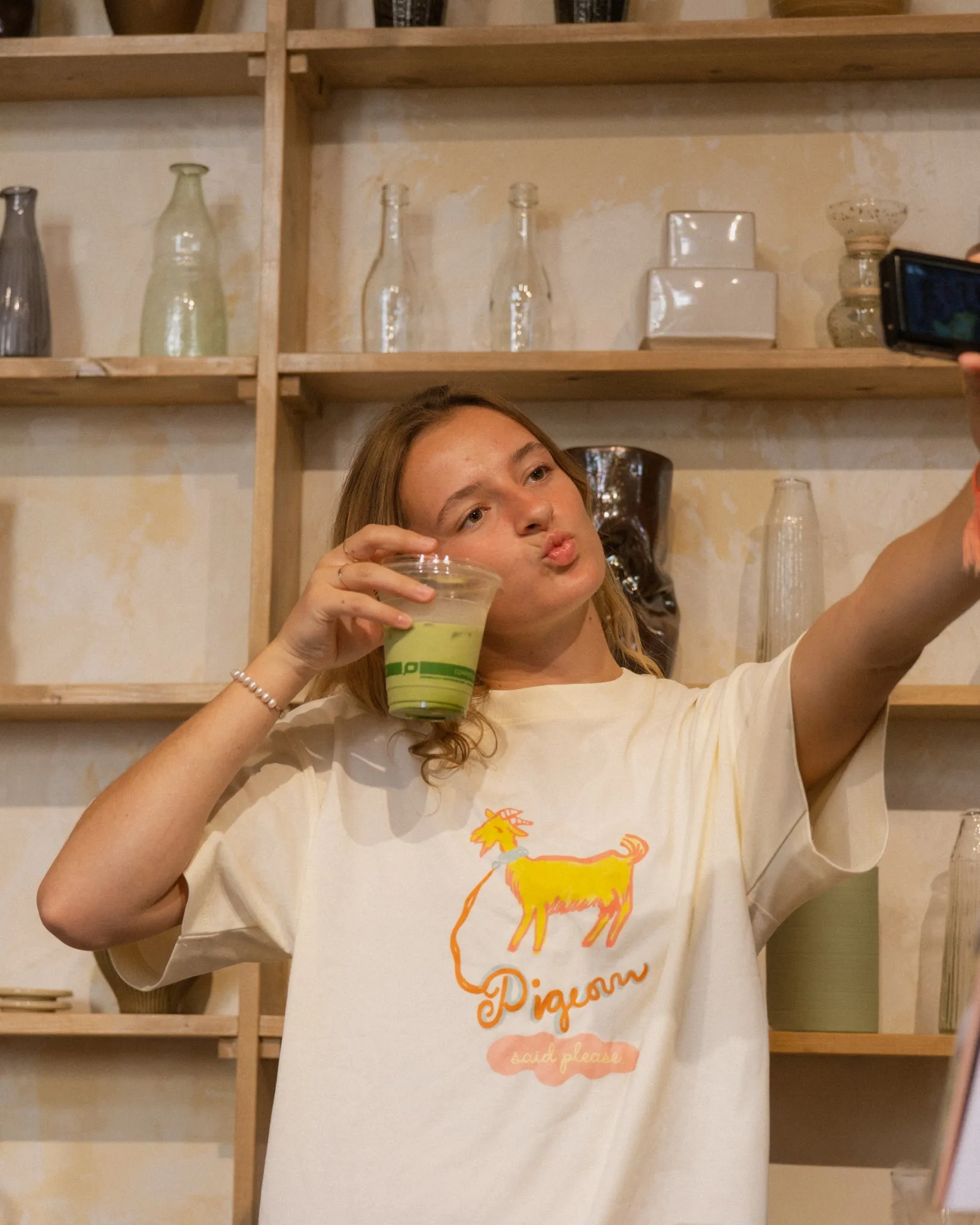 womans goat graphic sold by Kindly