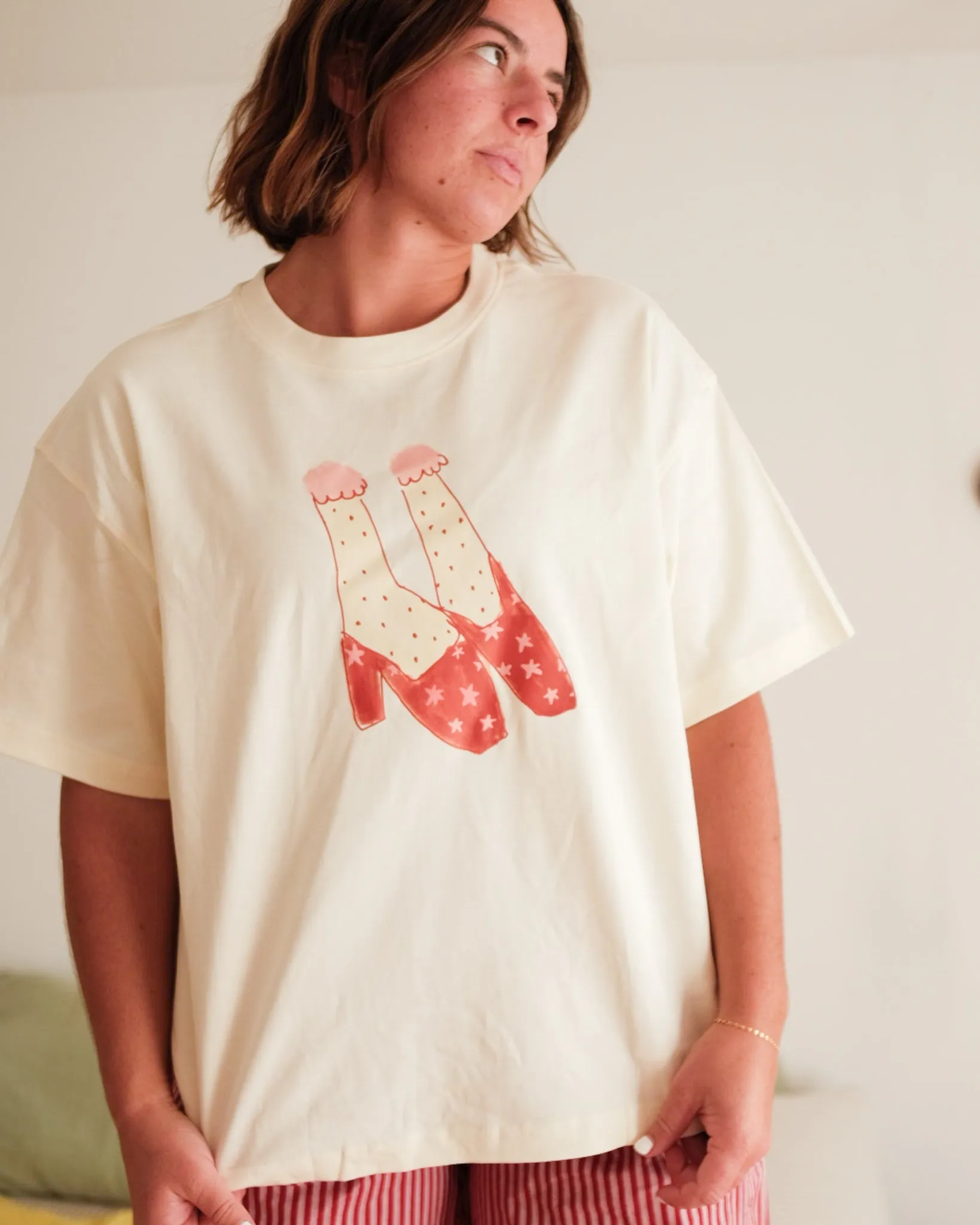 womans starry heels tee sold by Kindly product image thumbnail 2