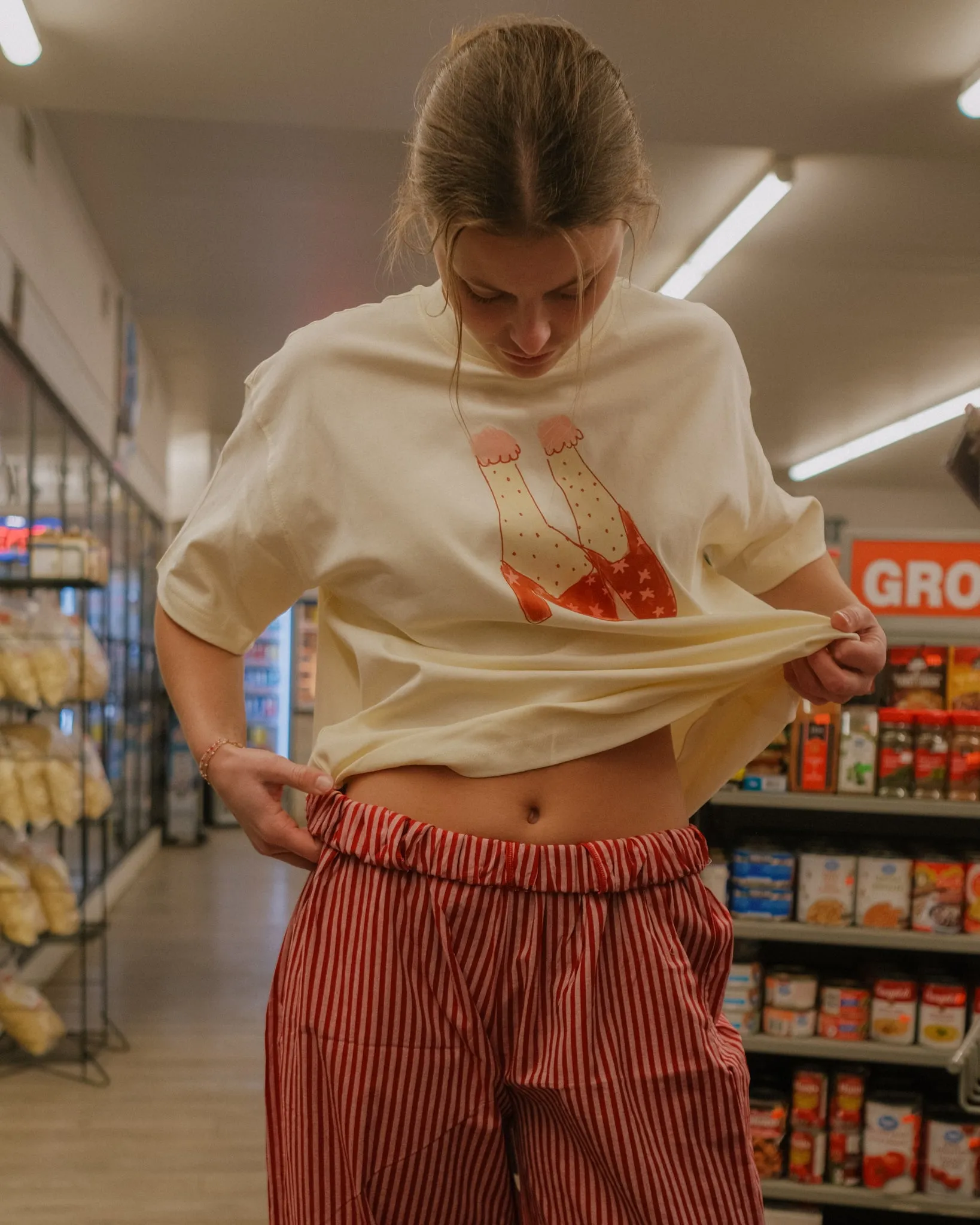 womans starry heels tee sold by Kindly product image thumbnail 3