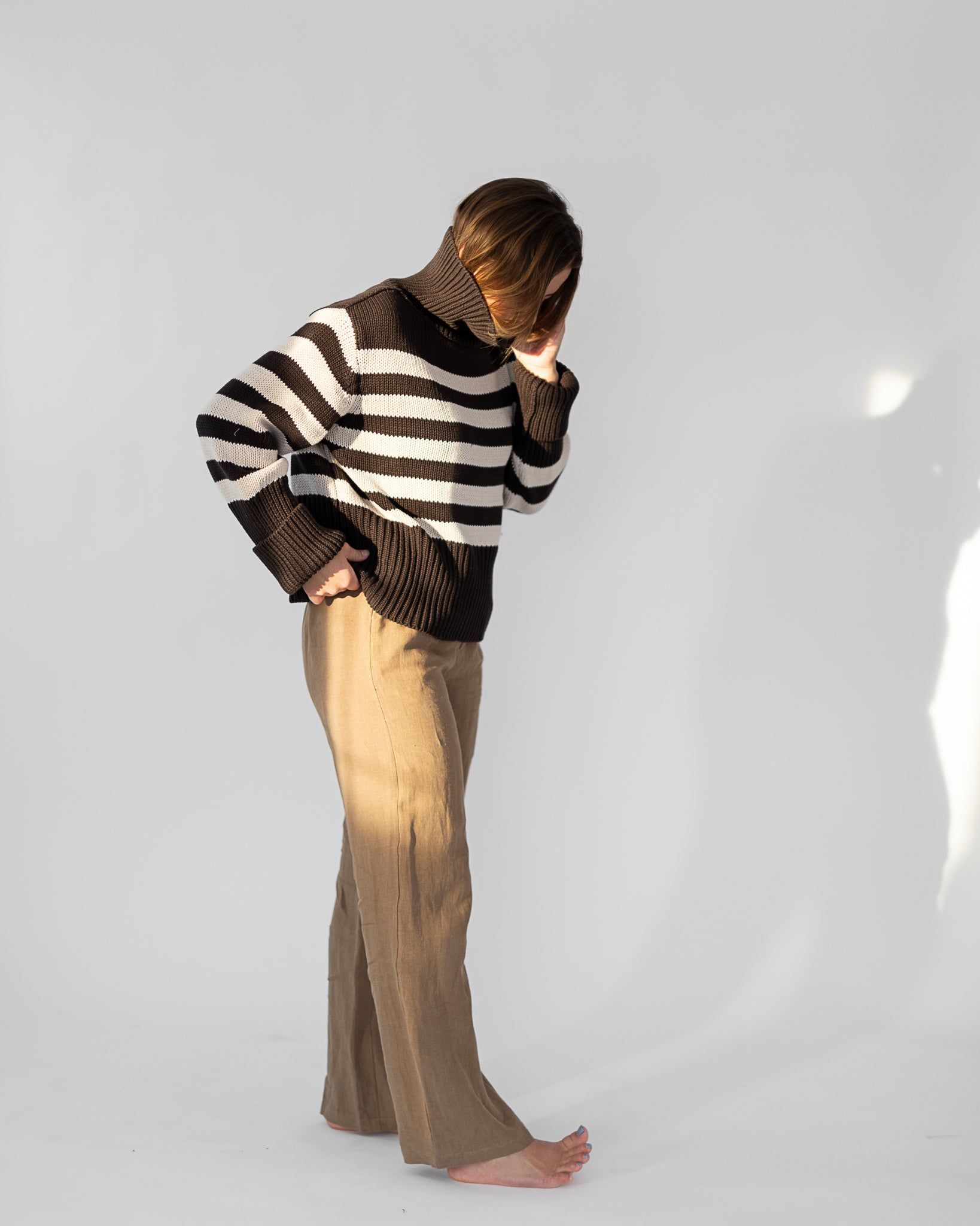 striped heavy knit sold by Kindly product image thumbnail 4