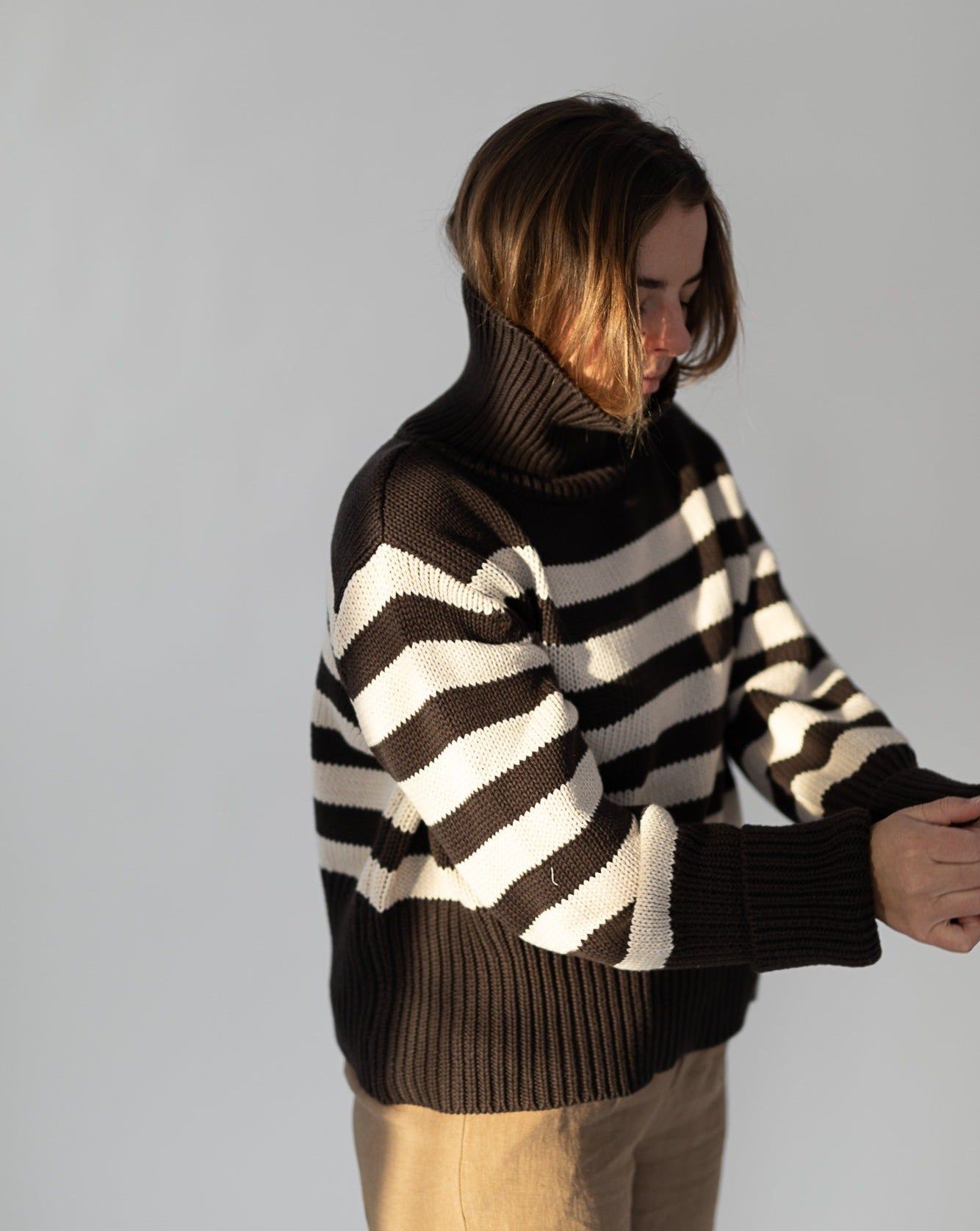 striped heavy knit sold by Kindly product image thumbnail 5
