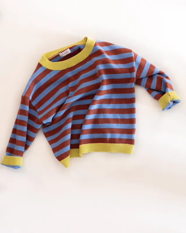 stripe knit pullover made by Kindly