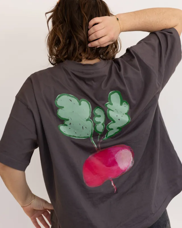 woman's radish tee made by Kindly