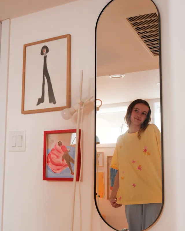 woman's starry tee sold by Kindly