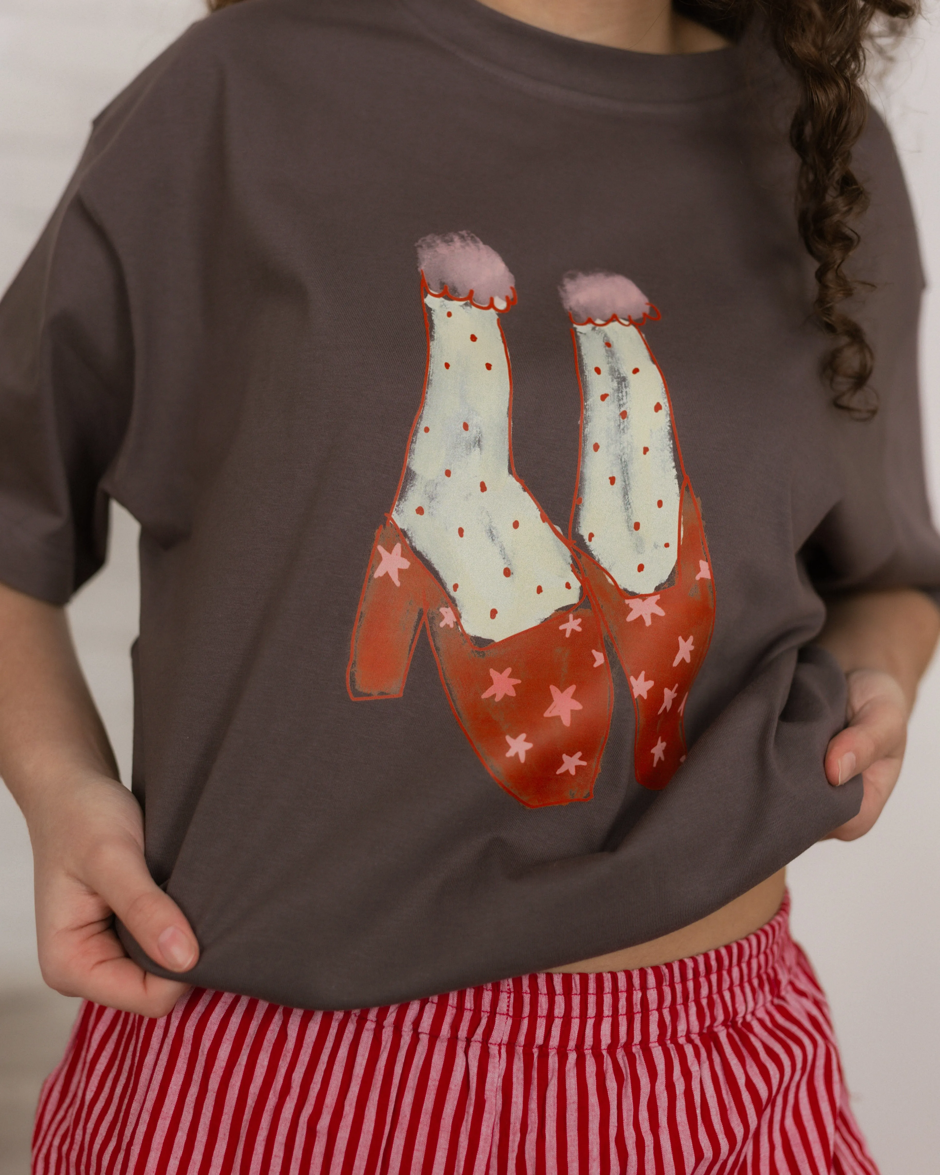 woman's starry heels tee sold by Kindly product image thumbnail 4