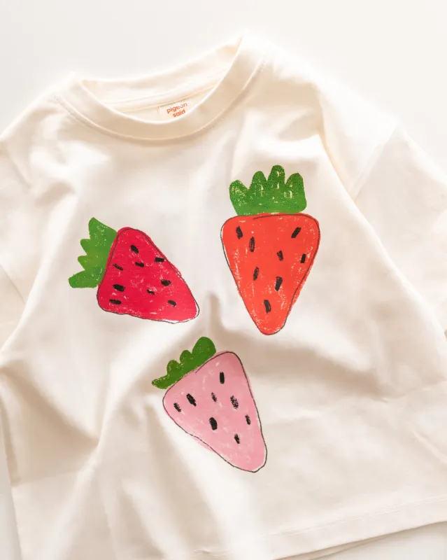 strawberries tee made by Kindly