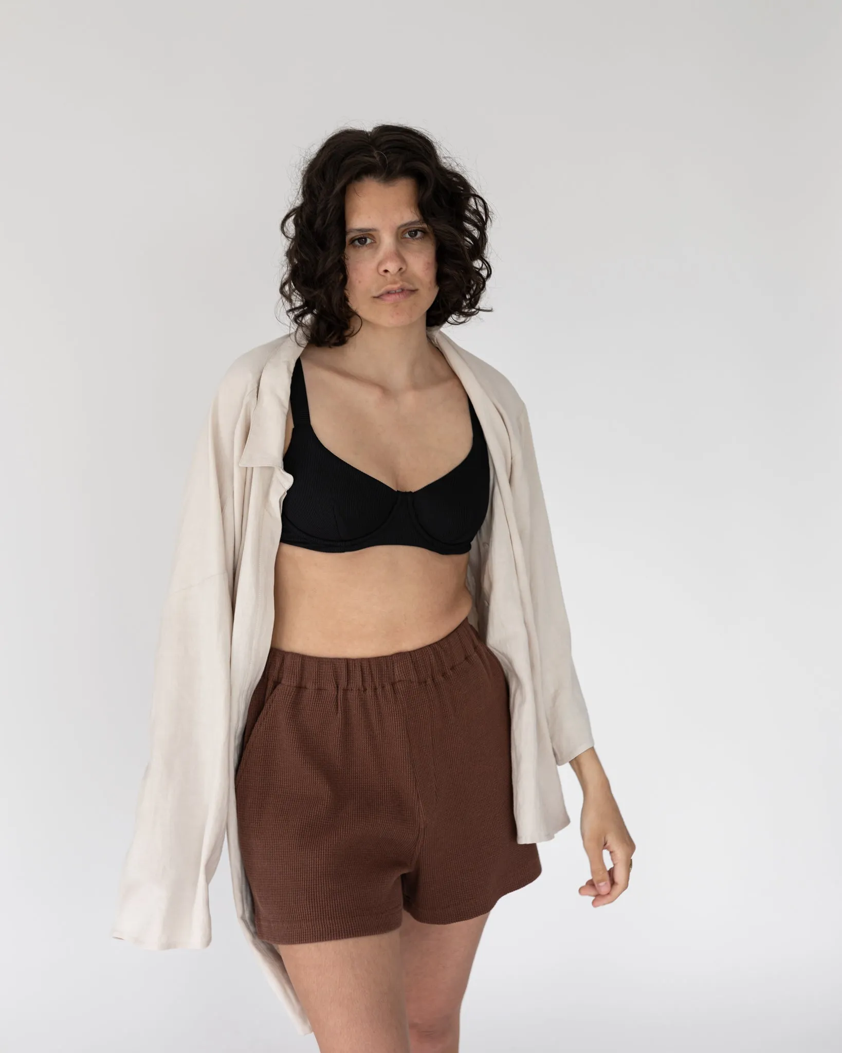 cotton waffle shorts sold by Kindly product image thumbnail 3