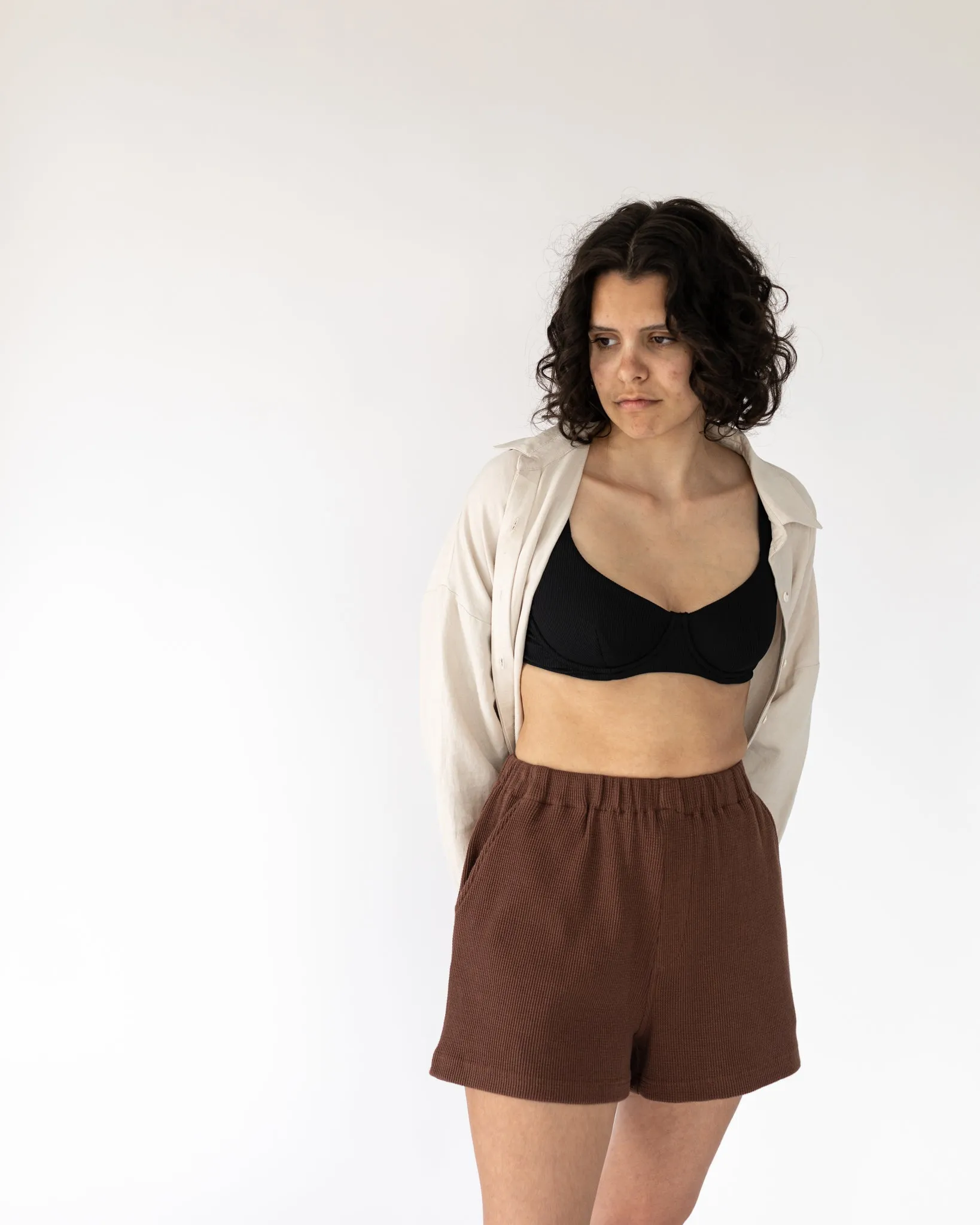 cotton waffle shorts sold by Kindly product image thumbnail 5