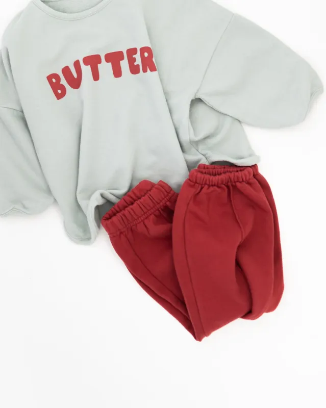 my favourite red joggers sold by Kindly