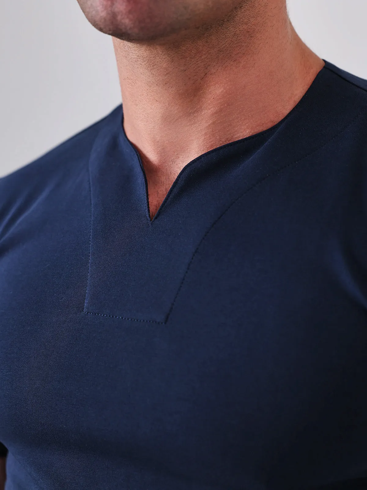 Society V-neck Cotton Long Sleeve Shirt sold by Aha Selected product image thumbnail 4