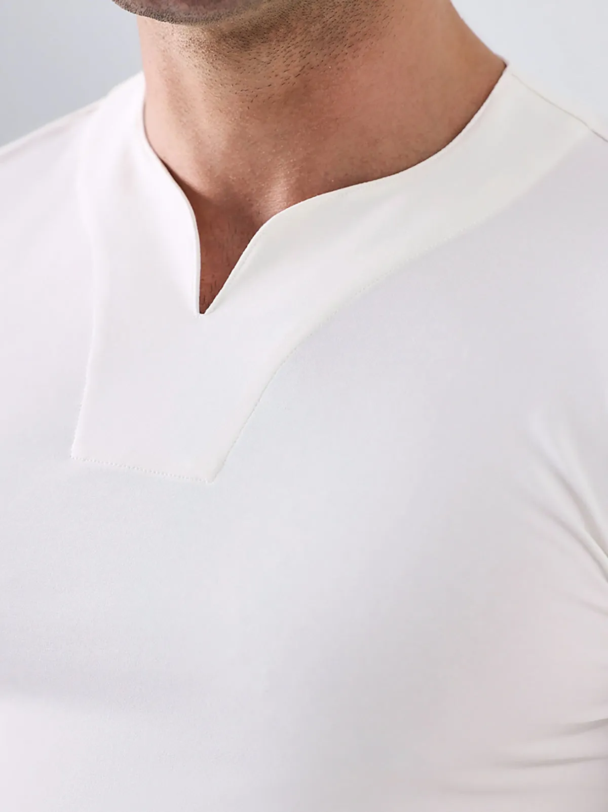 Society V-neck Cotton Long Sleeve Shirt sold by Aha Selected product image thumbnail 2
