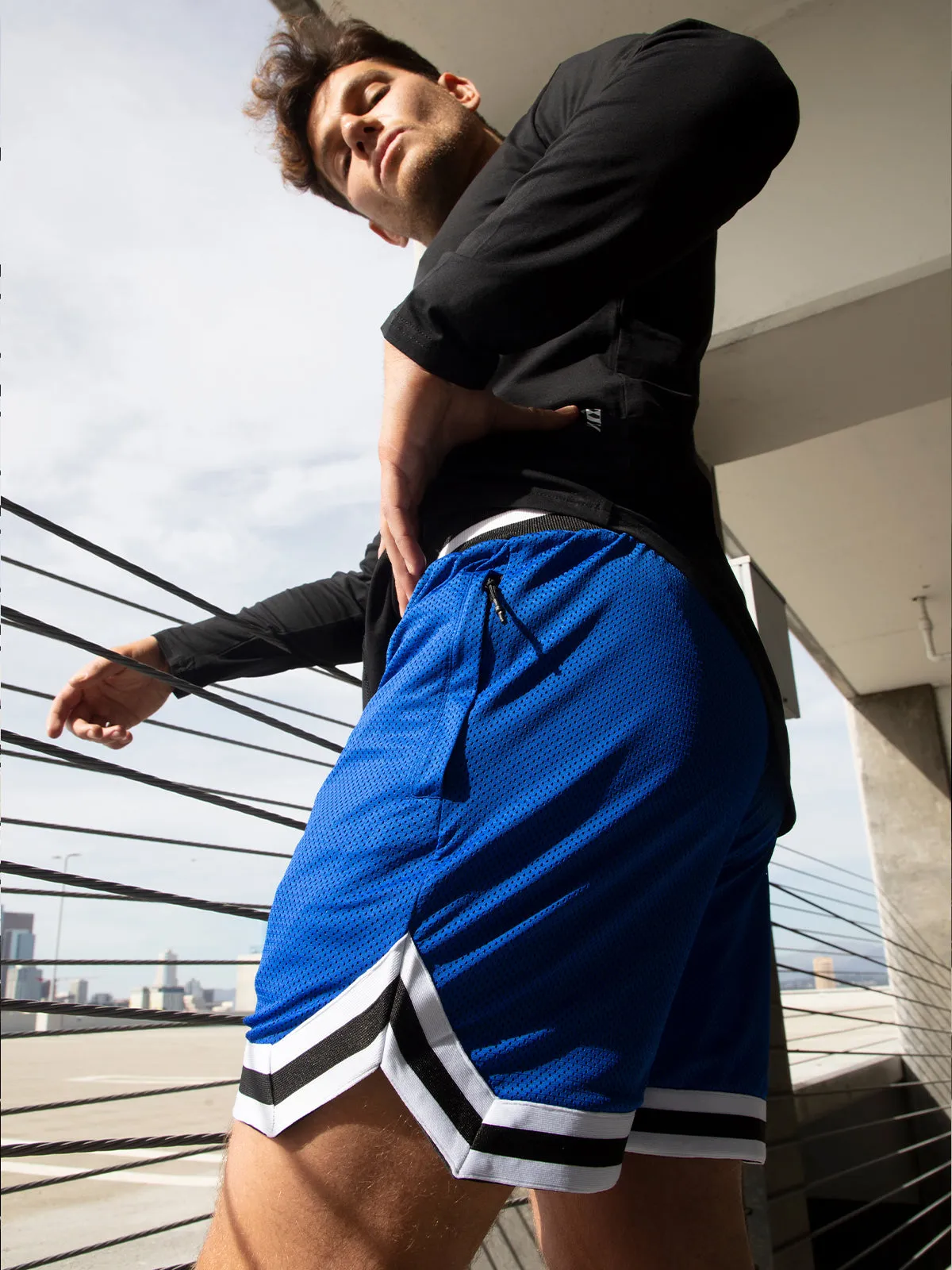 Gym To Street Mesh 6" Short-Electric Blue sold by Aha Selected product image thumbnail 5