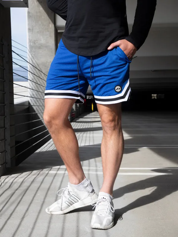 Gym To Street Mesh 6" Short-Electric Blue sold by Aha Selected