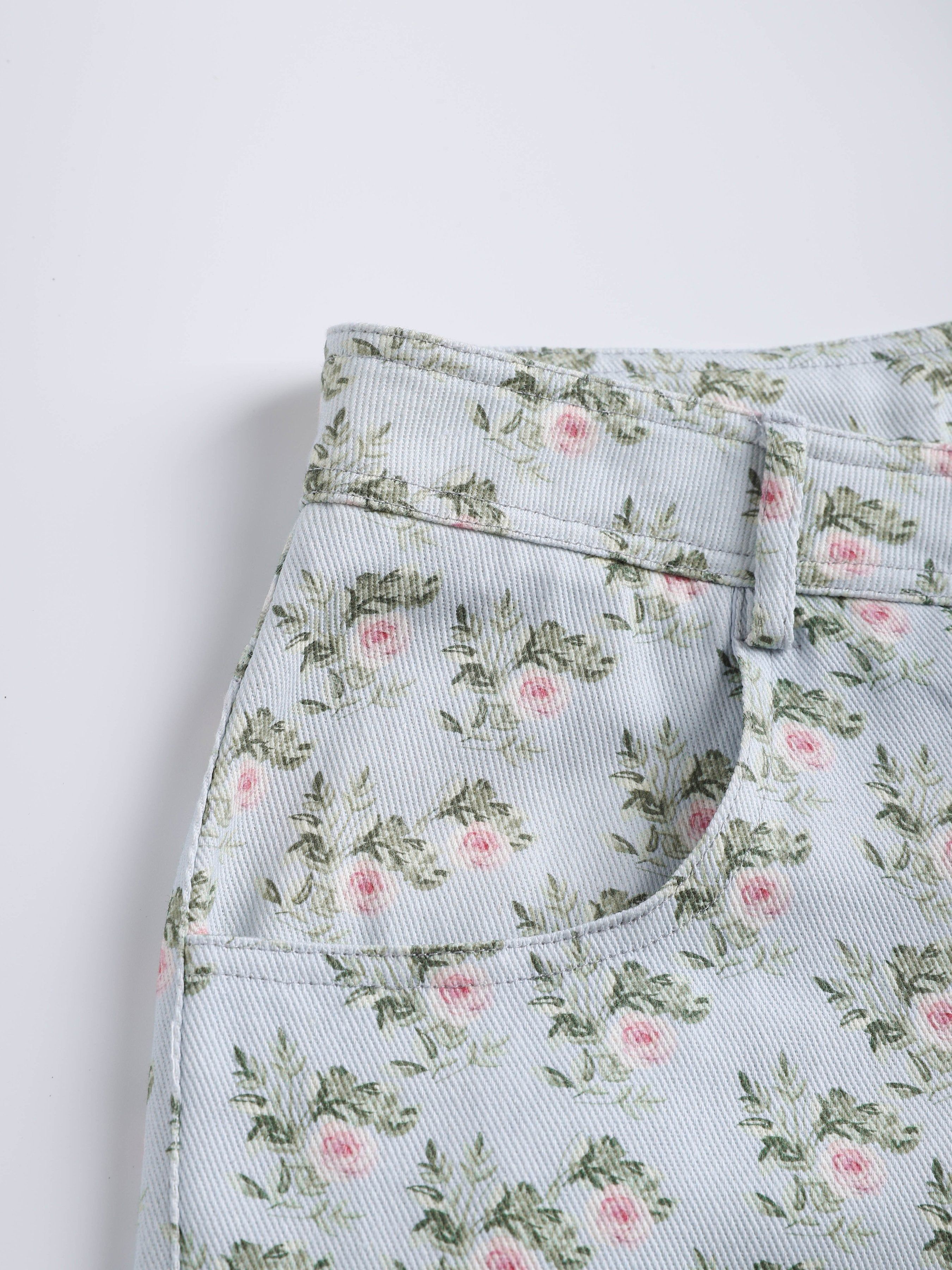 Floral Print Wide Leg Pants sold by Aha Selected product image thumbnail 4