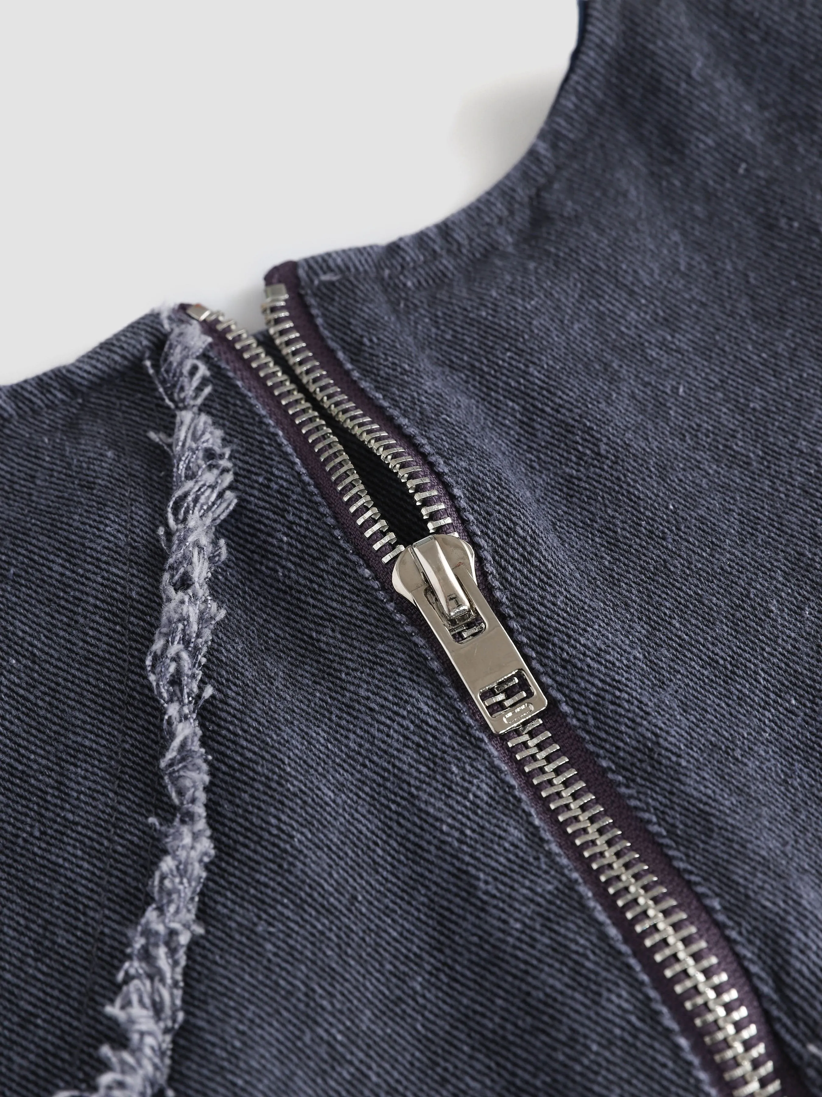 A-Line Denim Maxi Dress with Split Hem sold by Aha Selected product image thumbnail 3