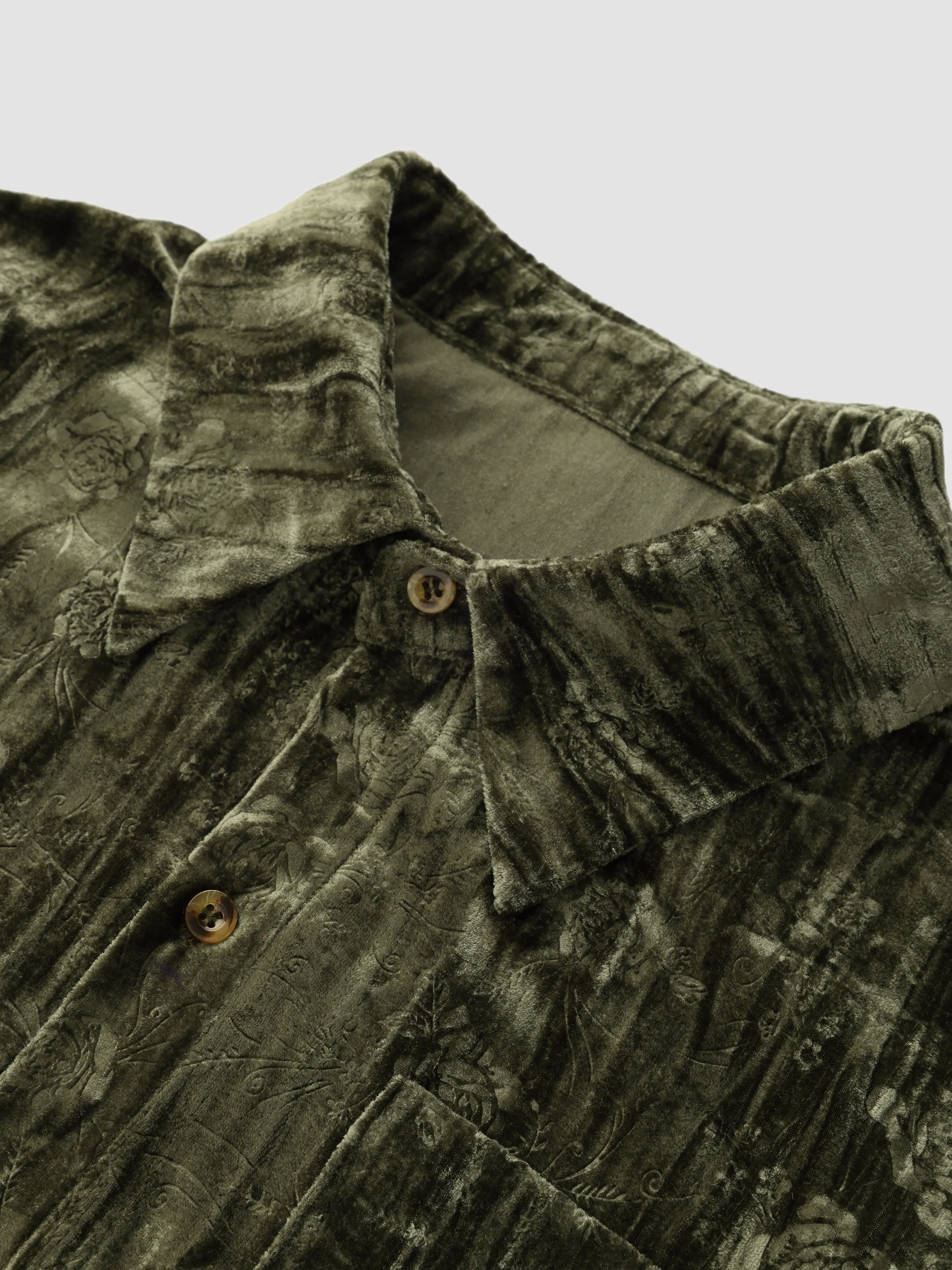 Chic Loose Fit Velvet Embossed Blouse sold by Aha Selected product image thumbnail 5