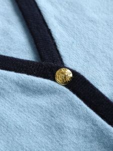 Contrast Trim V-Neck Sweater Vest sold by Aha Selected