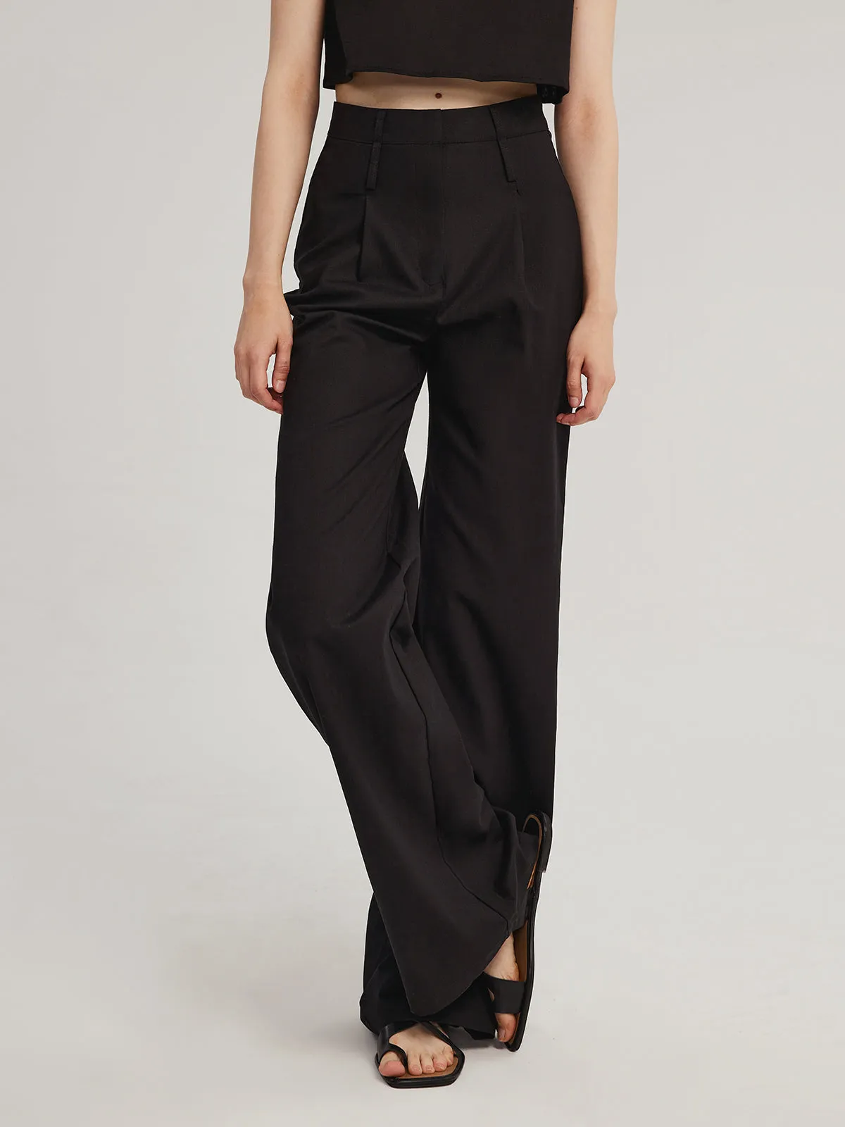 Breezy Cotton Cropped Tank Top +High Waist Pants Set sold by Aha Selected product image thumbnail 4