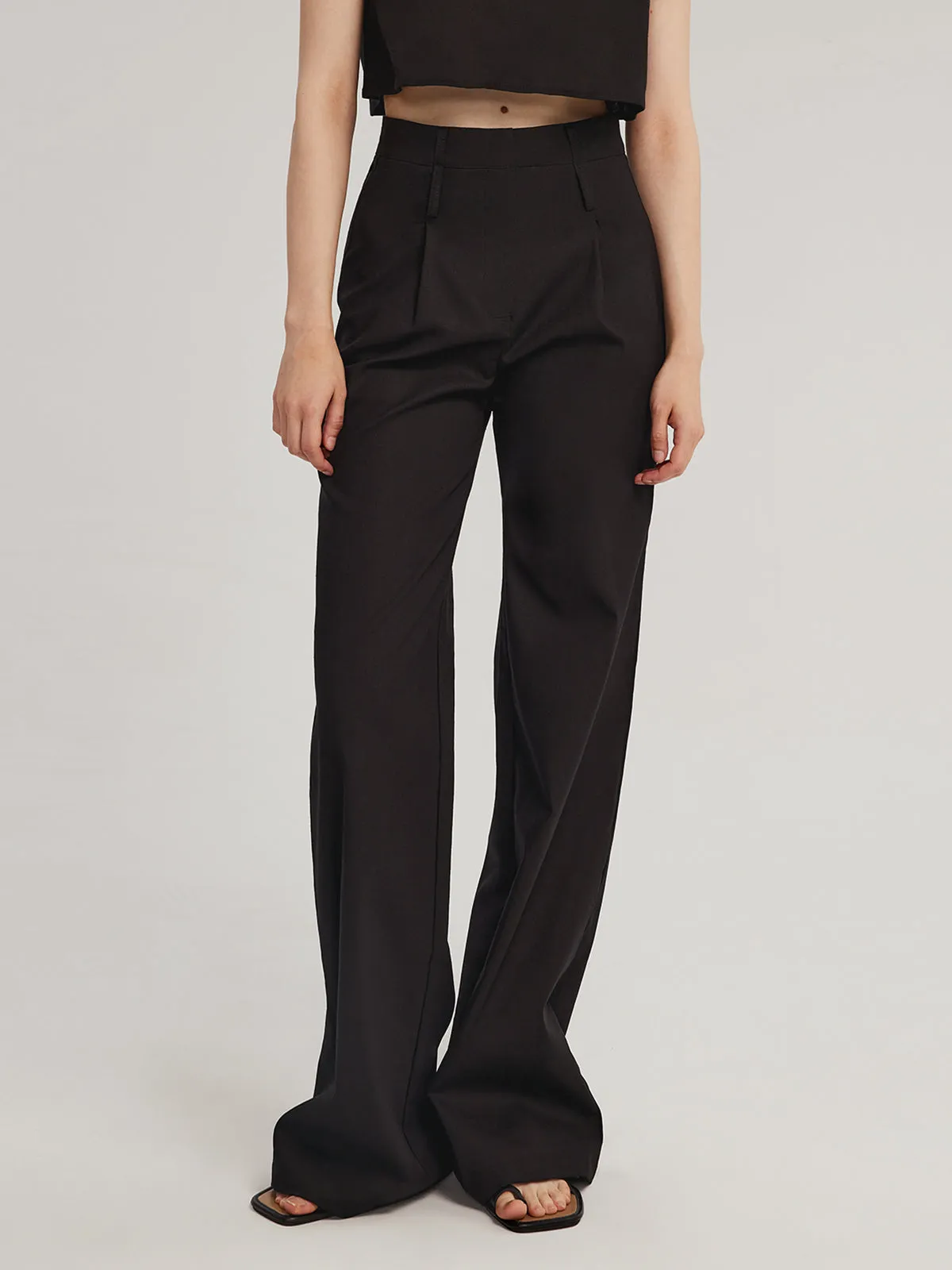 Breezy Cotton Cropped Tank Top +High Waist Pants Set sold by Aha Selected product image thumbnail 5