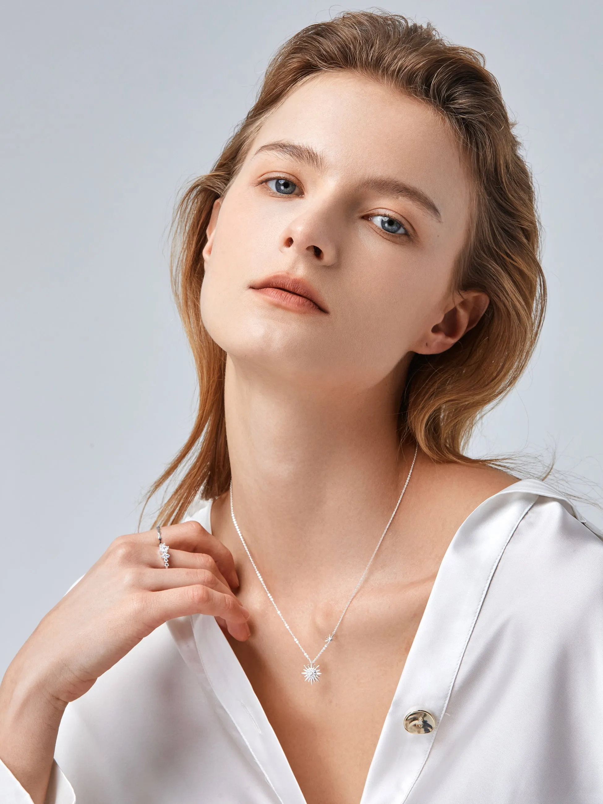 925 Silver Sun Pendant Necklace sold by Aha Selected product image thumbnail 3