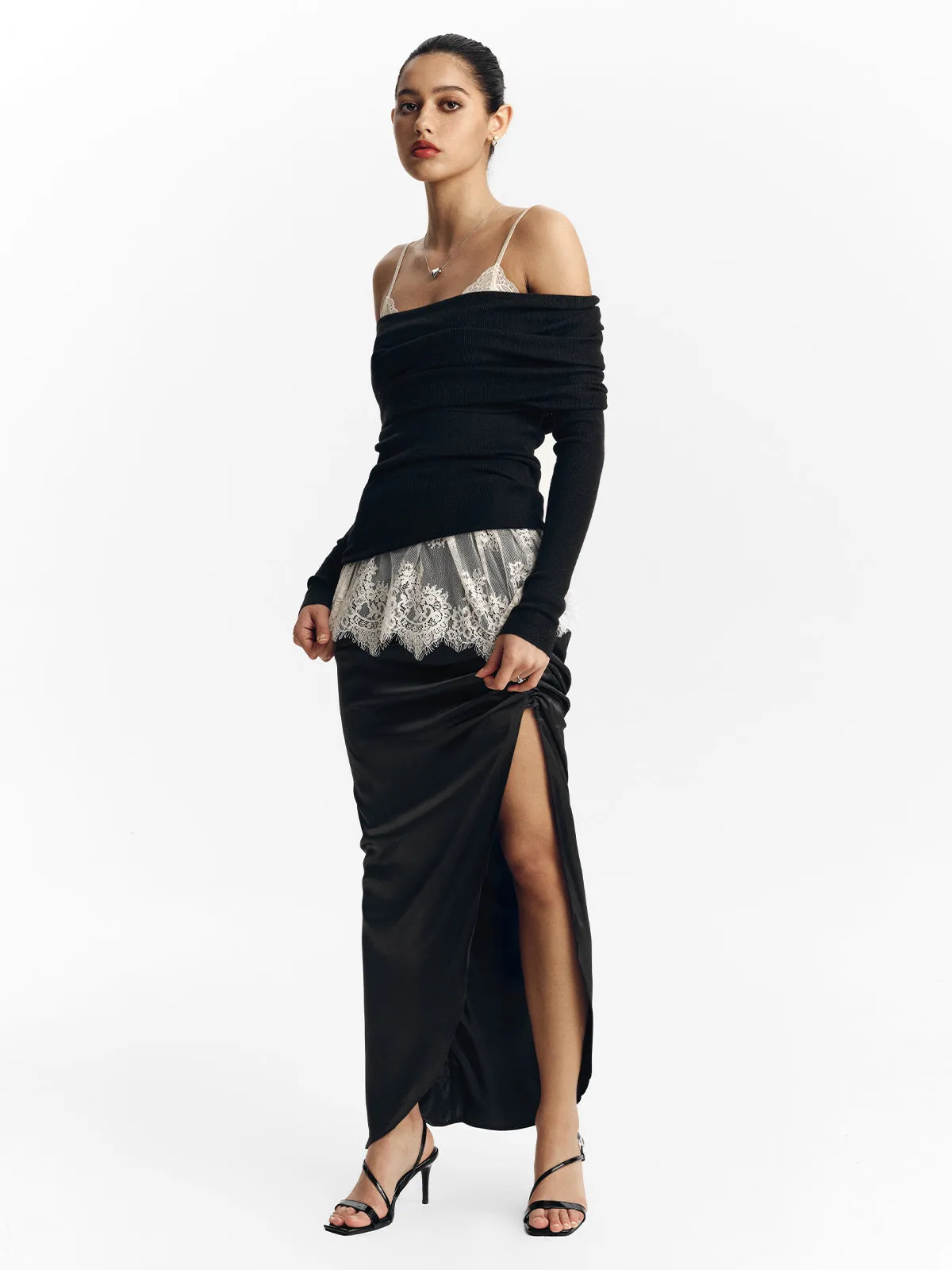 Women's Off-The-Shoulder Sweater sold by Aha Selected product image thumbnail 4