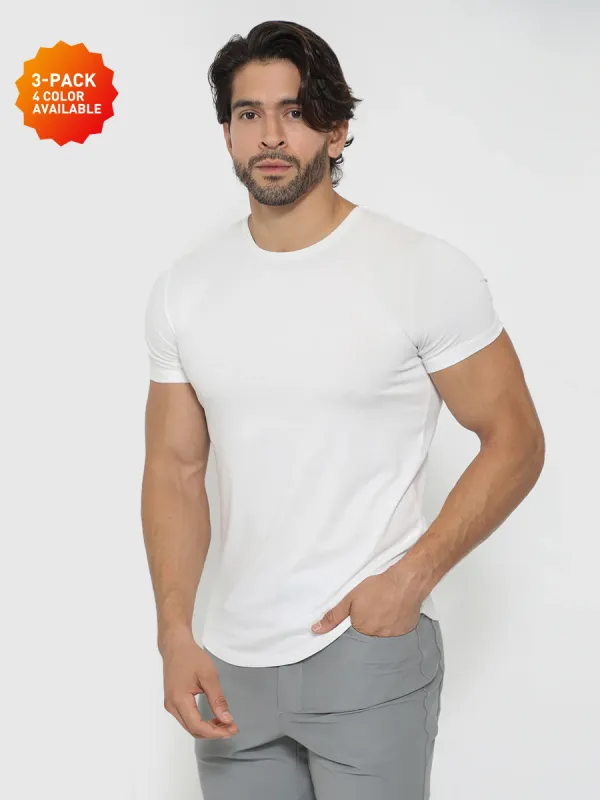 3-Pack All Day Elite Stretch Curve-Hem Tee sold by Aha Selected