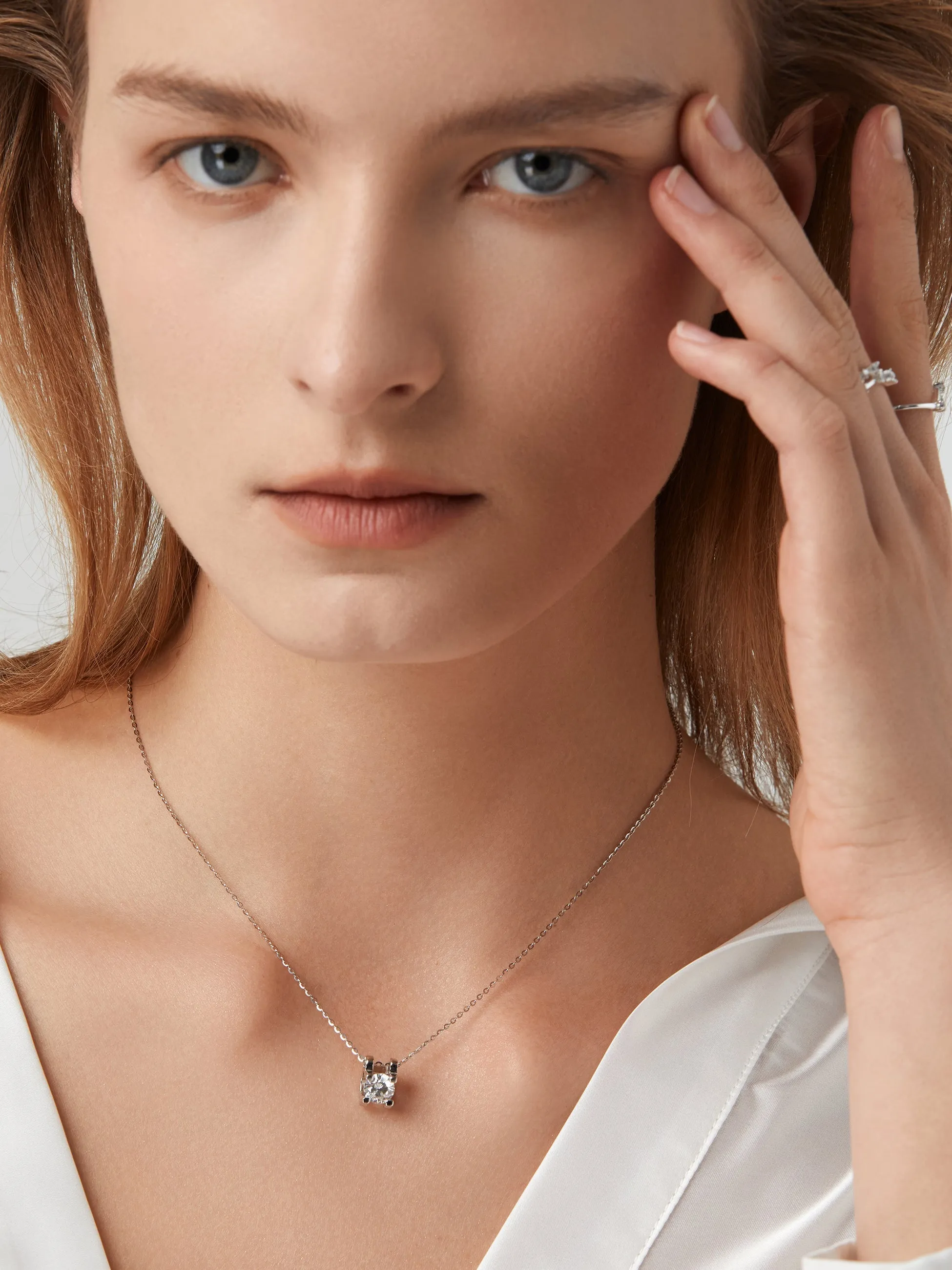 Silver Rhinestone Pendant Necklace sold by Aha Selected product image thumbnail 4