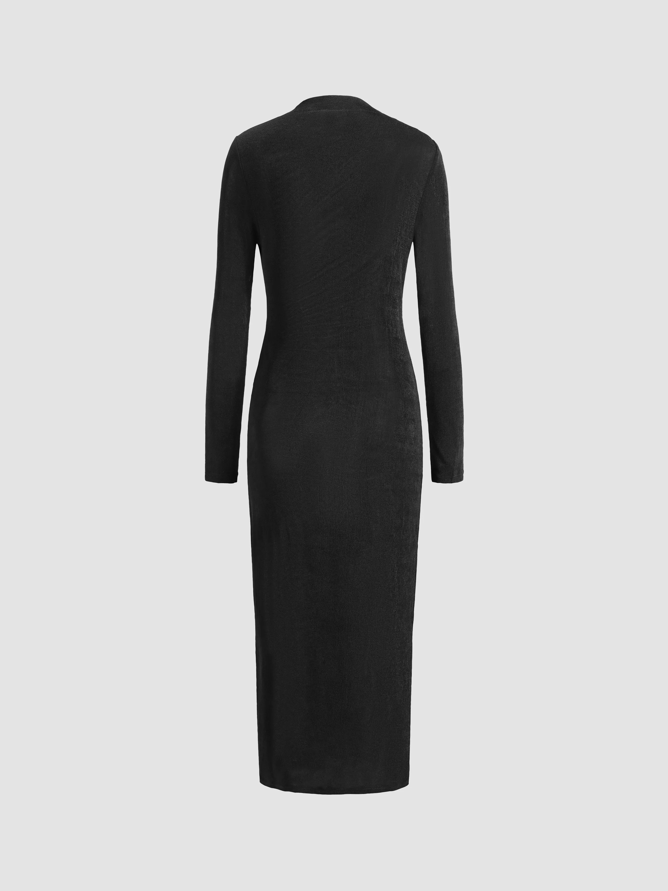 Knitted Turtleneck Pleated Dress sold by Aha Selected product image thumbnail 2