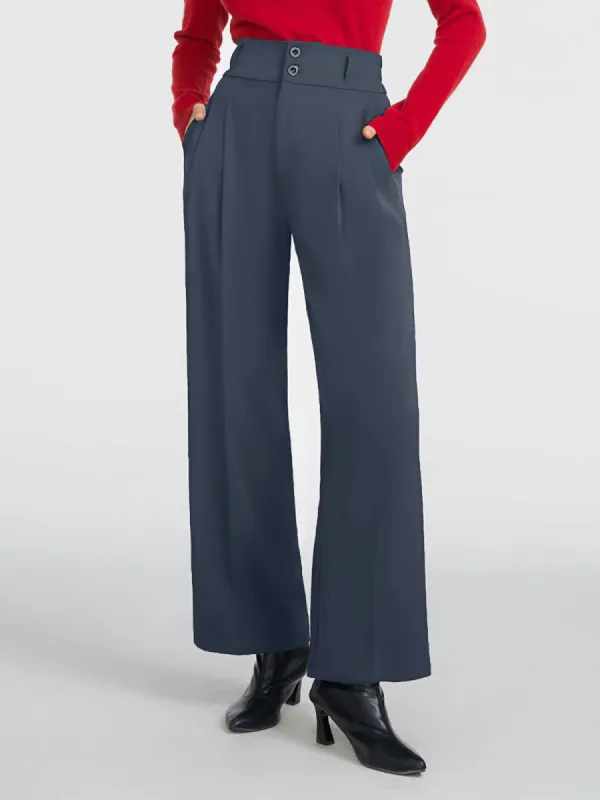 Two-Button High Waist Pants sold by Aha Selected