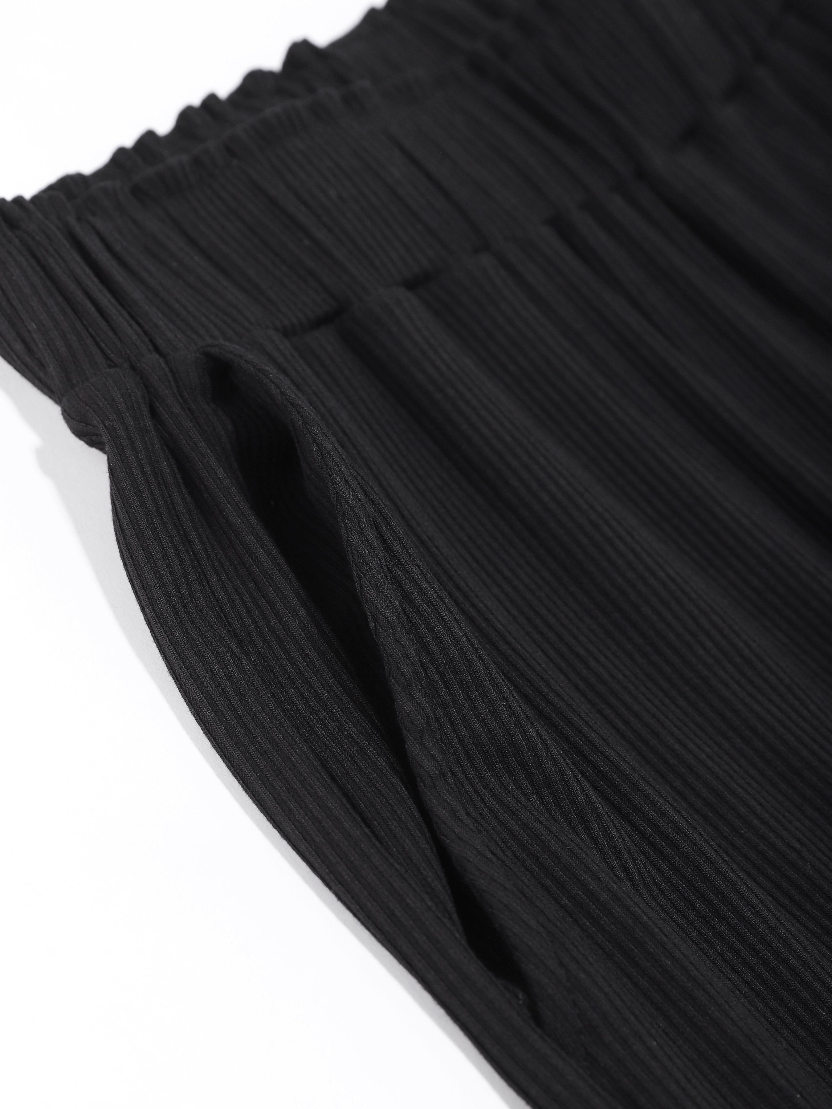 Ribbed Drawstring Wide Leg Pants sold by Aha Selected product image thumbnail 3