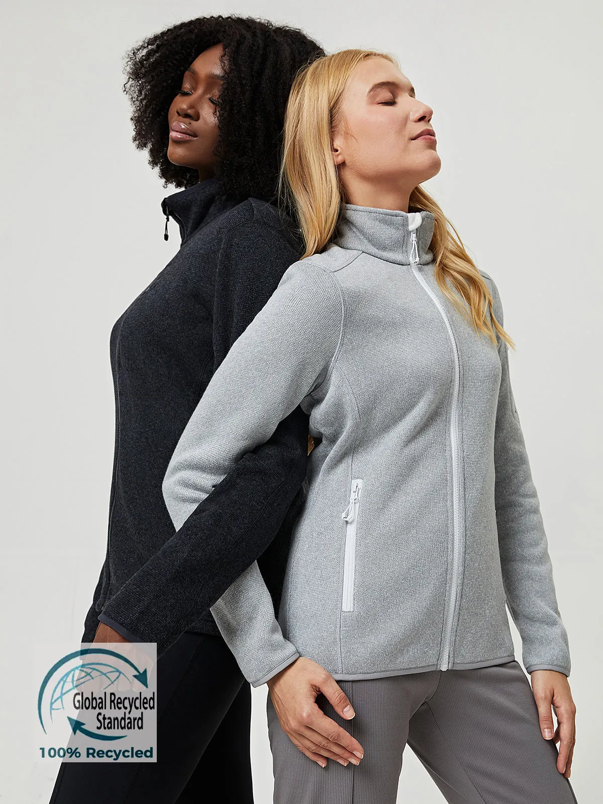 W's Recycled Sweater Fleece Jacket sold by Aha Selected product image thumbnail 4