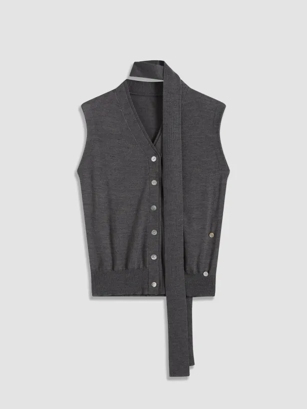 Knitted Vest & Tie Two-Piece Set sold by Aha Selected