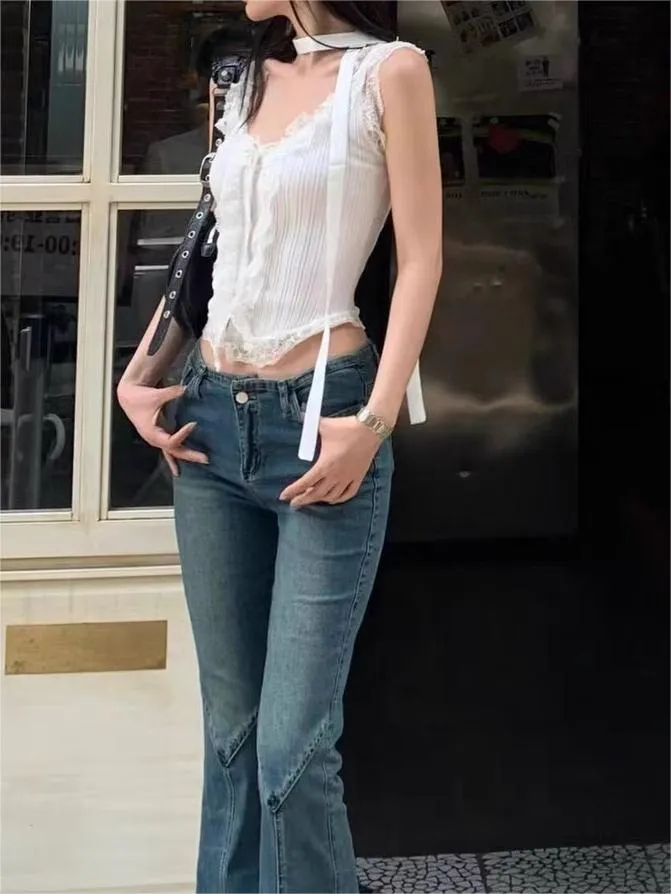 Women's Lace Trimmed Knitted Vest sold by Aha Selected product image thumbnail 5