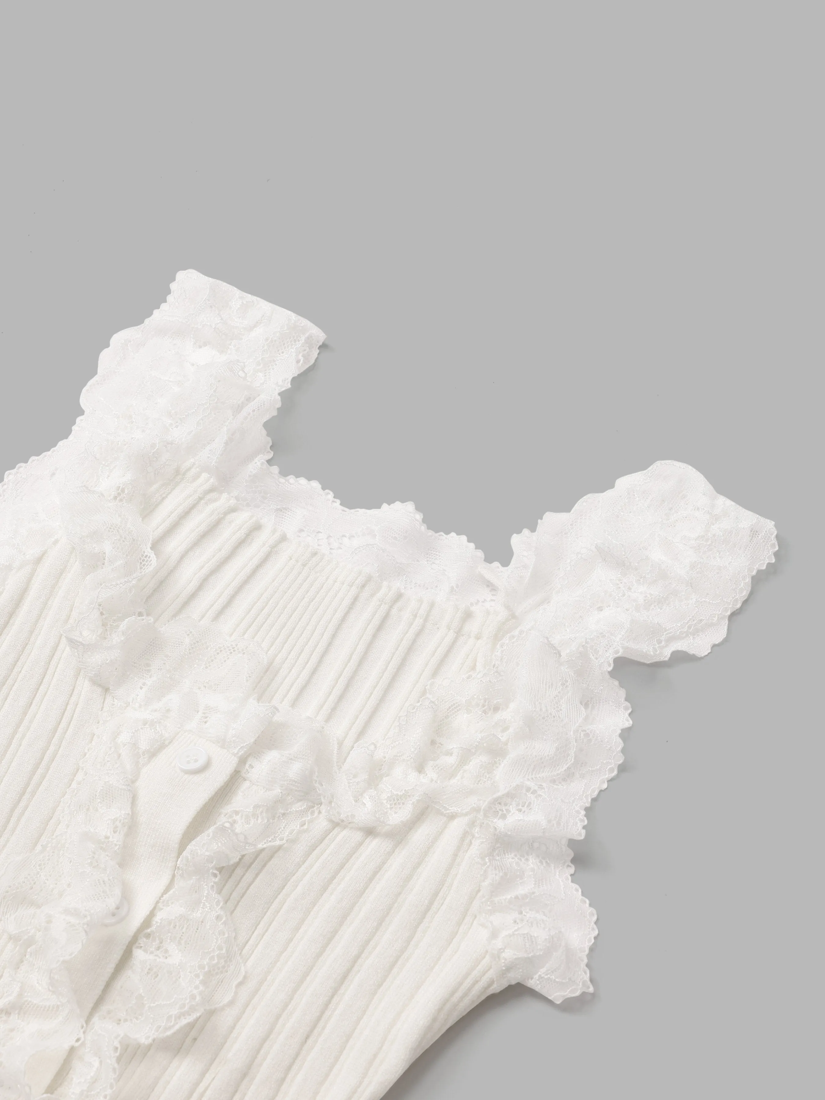 Women's Lace Trimmed Knitted Vest sold by Aha Selected product image thumbnail 4